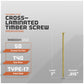 0.315" x 4-3/4" Strong-Drive SDCF Timber-CF Screw - Yellow Zinc - Specifications