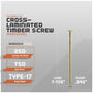 Strong-Drive SDCF Timber-CF Screw - Yellow Zinc - Specifications