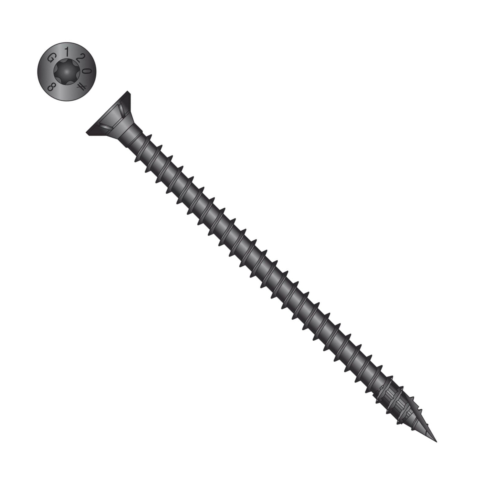 Simpson Strong-Tie Timber CF flat head screw with black e coat