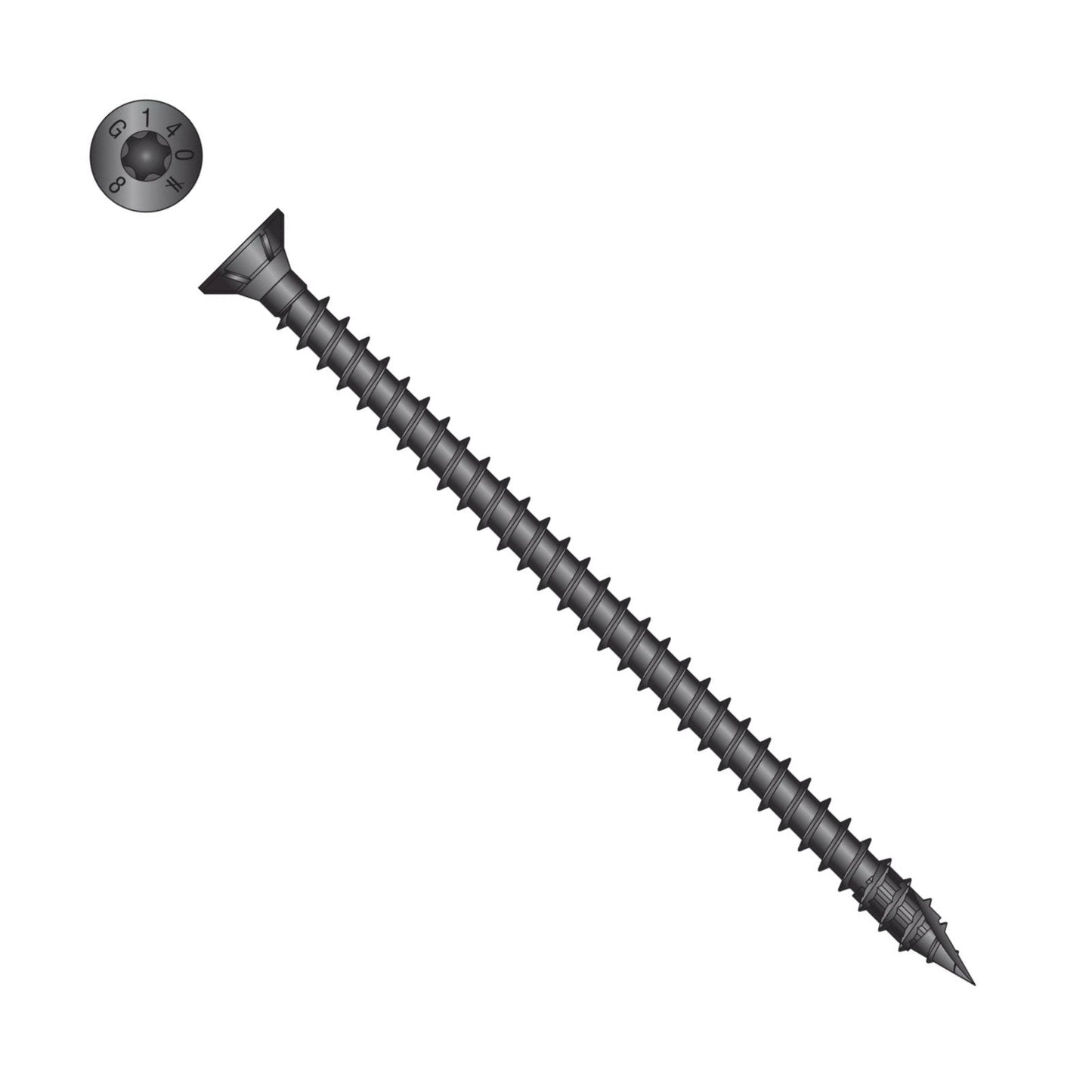 Simpson Strong-Tie Timber CF flat head screw with black e coat