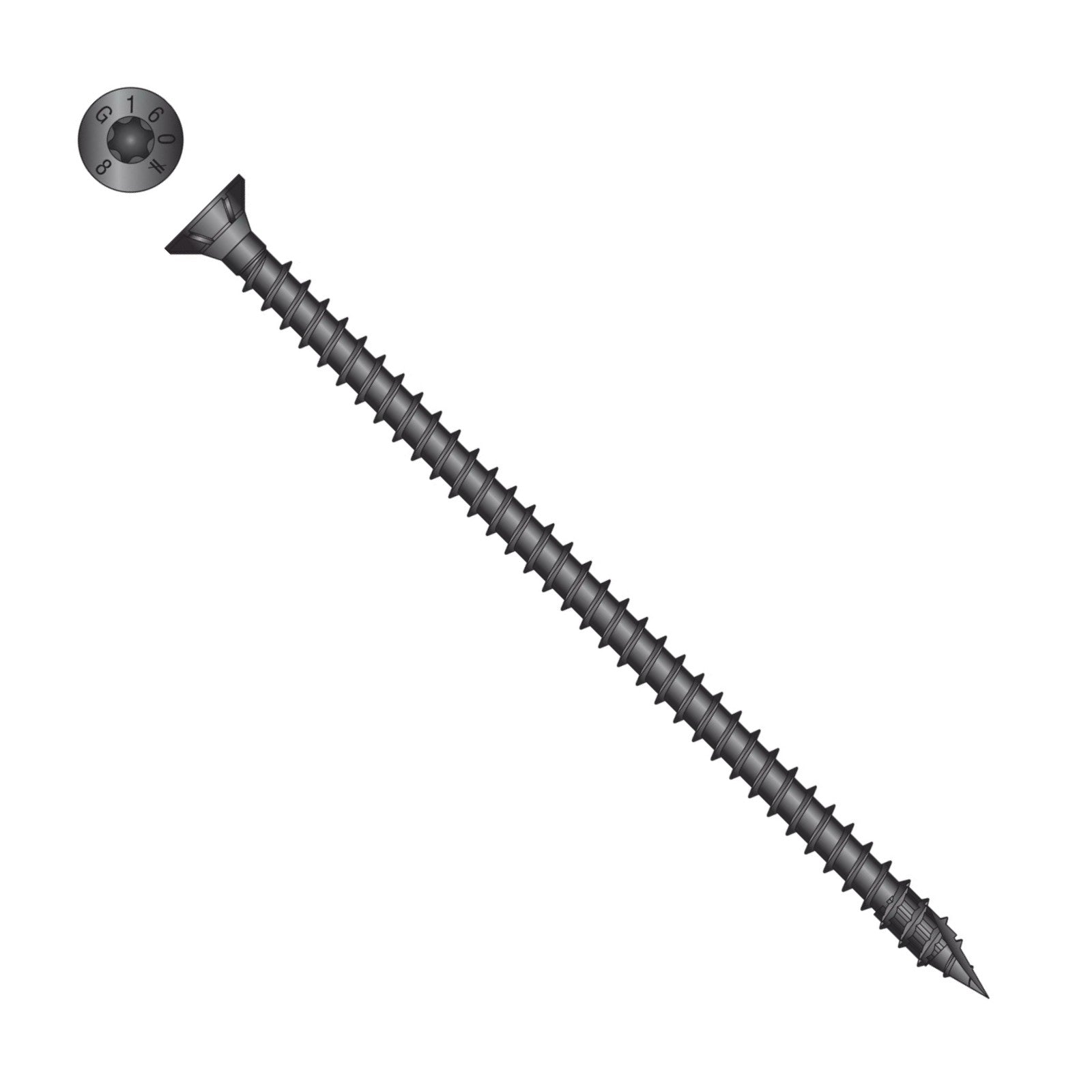 Simpson Strong-Tie Timber CF flat head screw with black e coat