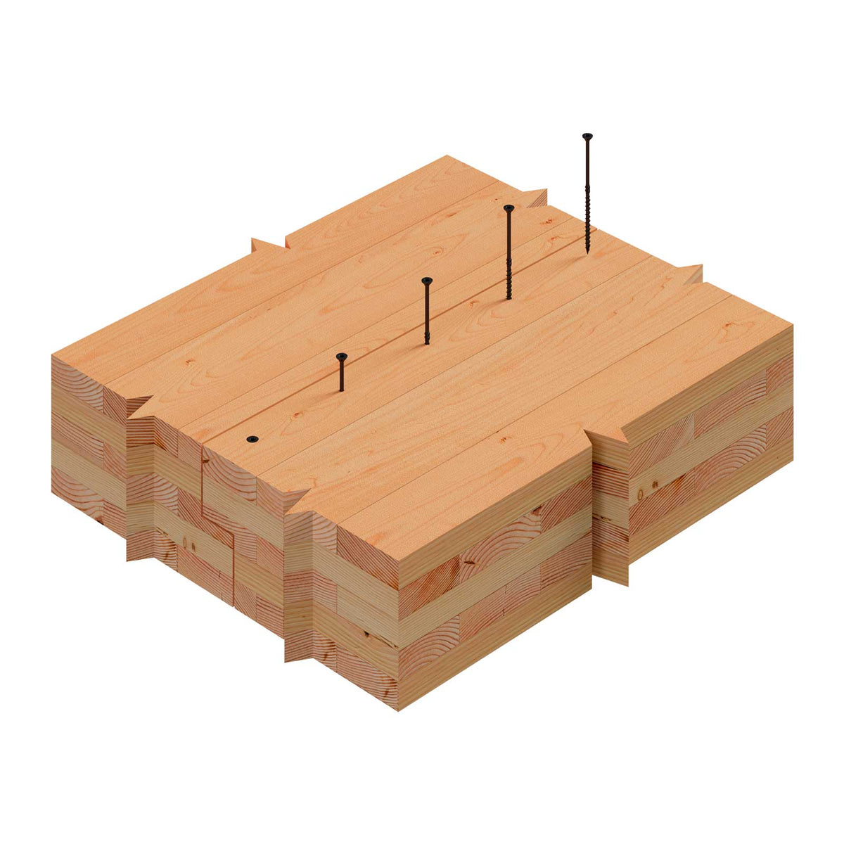 Simpson Strong-Tie SDCP Timber-CP Screw - Black E-Coat - Screw Progression Installation