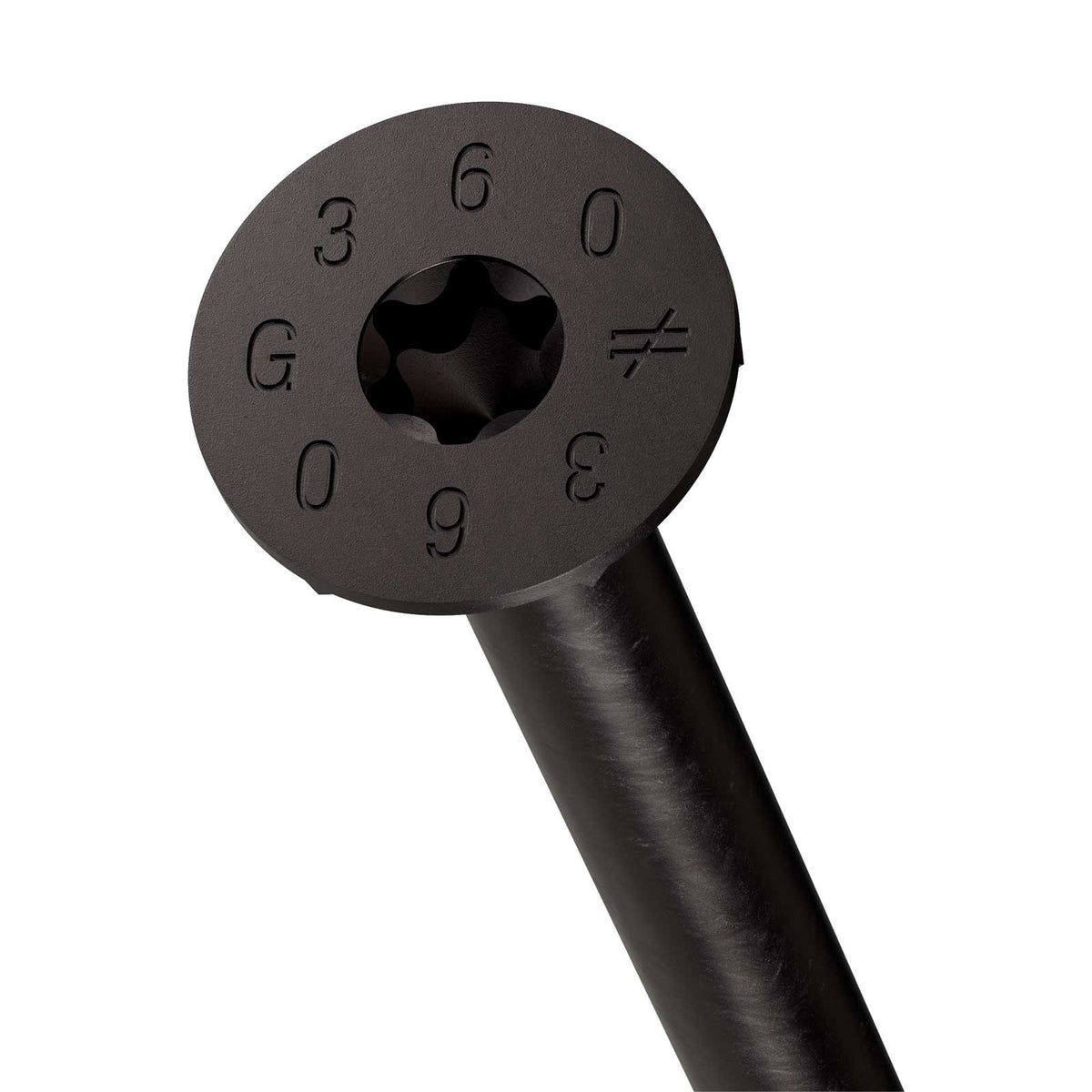 Simpson Strong-Tie 10mm x 360mm SDCP Timber-CP Screw - Black E-Coat - Head Detail