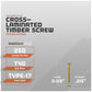 0.315" x 3-1/8" Strong-Drive SDCP Timber-CP Screw - Yellow Zinc, Pkg 250