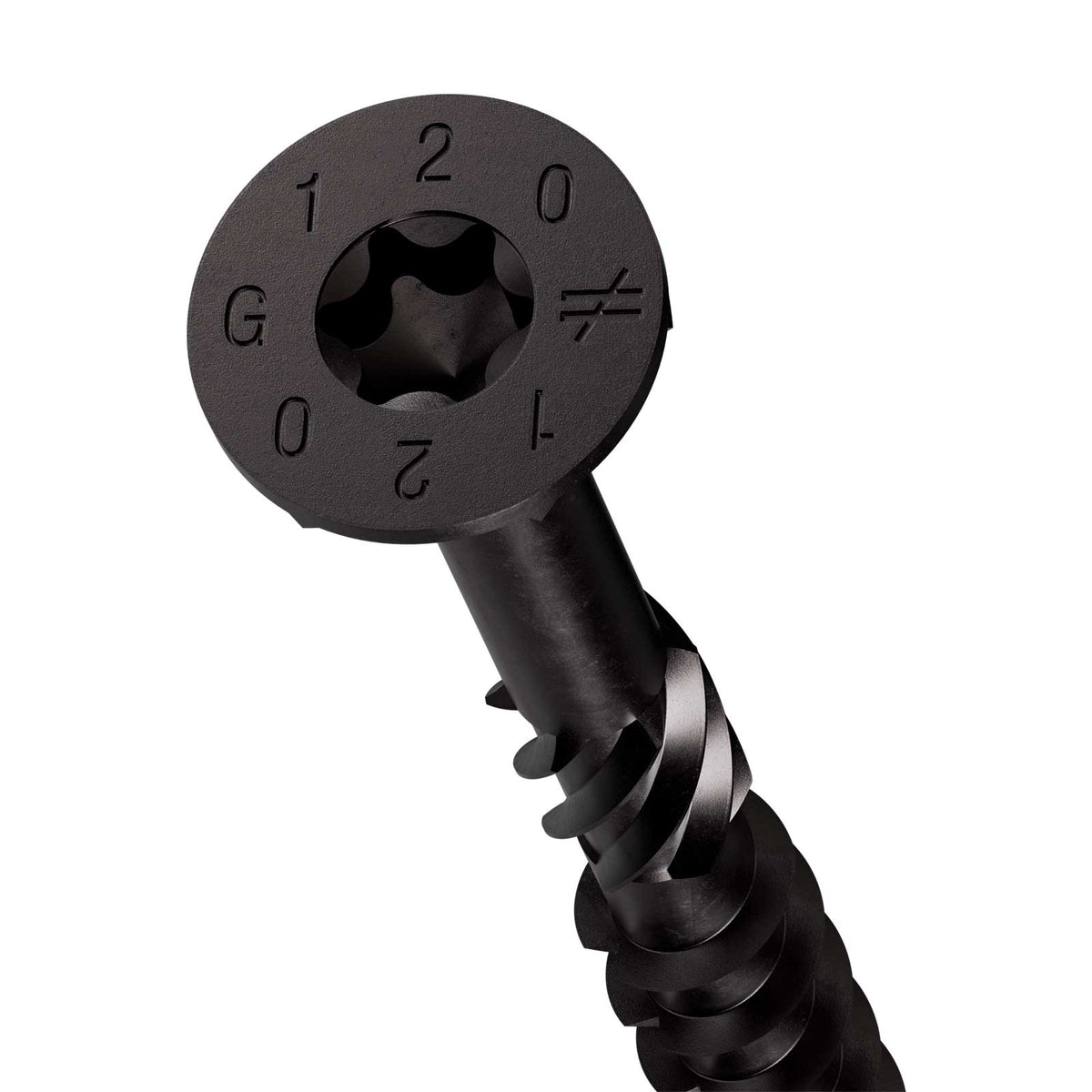 Simpson Strong-Tie 8mm x 120mm SDCP Timber-CP Screw - Black E-Coat - Head View