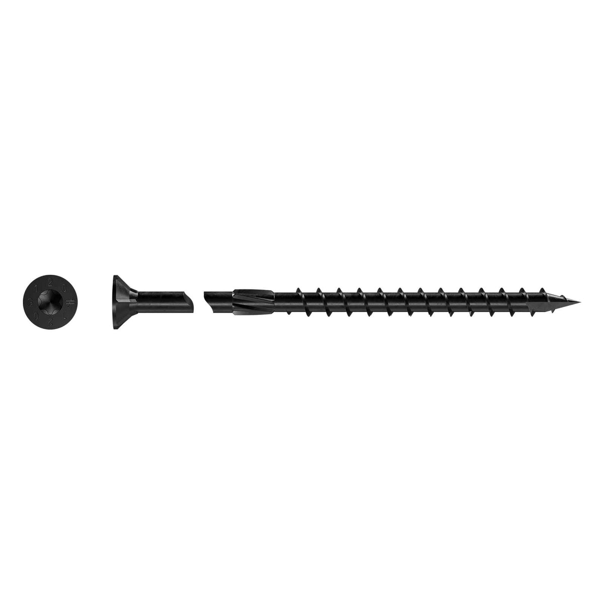 Simpson Strong-Tie SDCP Timber-CP Screw - Black E-Coat - Cut View