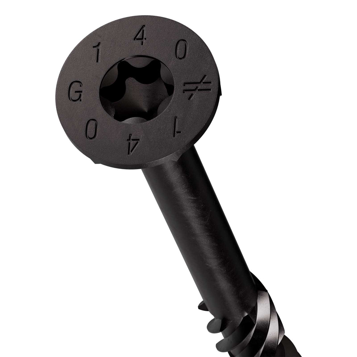 Simpson Strong-Tie 8mm x 140mm SDCP Timber-CP Screw - Black E-Coat - Head Detail