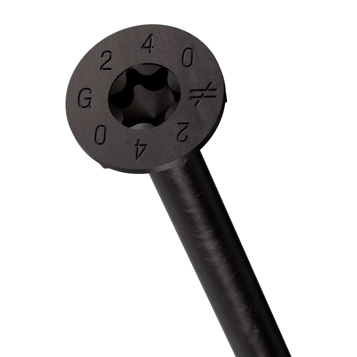 Simpson Strong-Tie 8mm x 240mm SDCP Timber-CP Screw - Black E-Coat - Head Detail