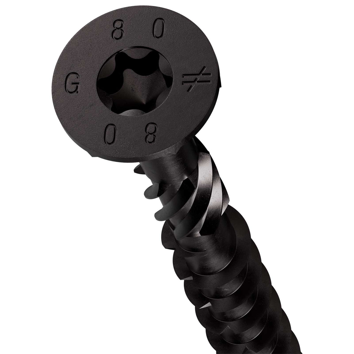 Simpson Strong-Tie 8mm x 80mm SDCP Timber-CP Screw - Black E-Coat - Head View