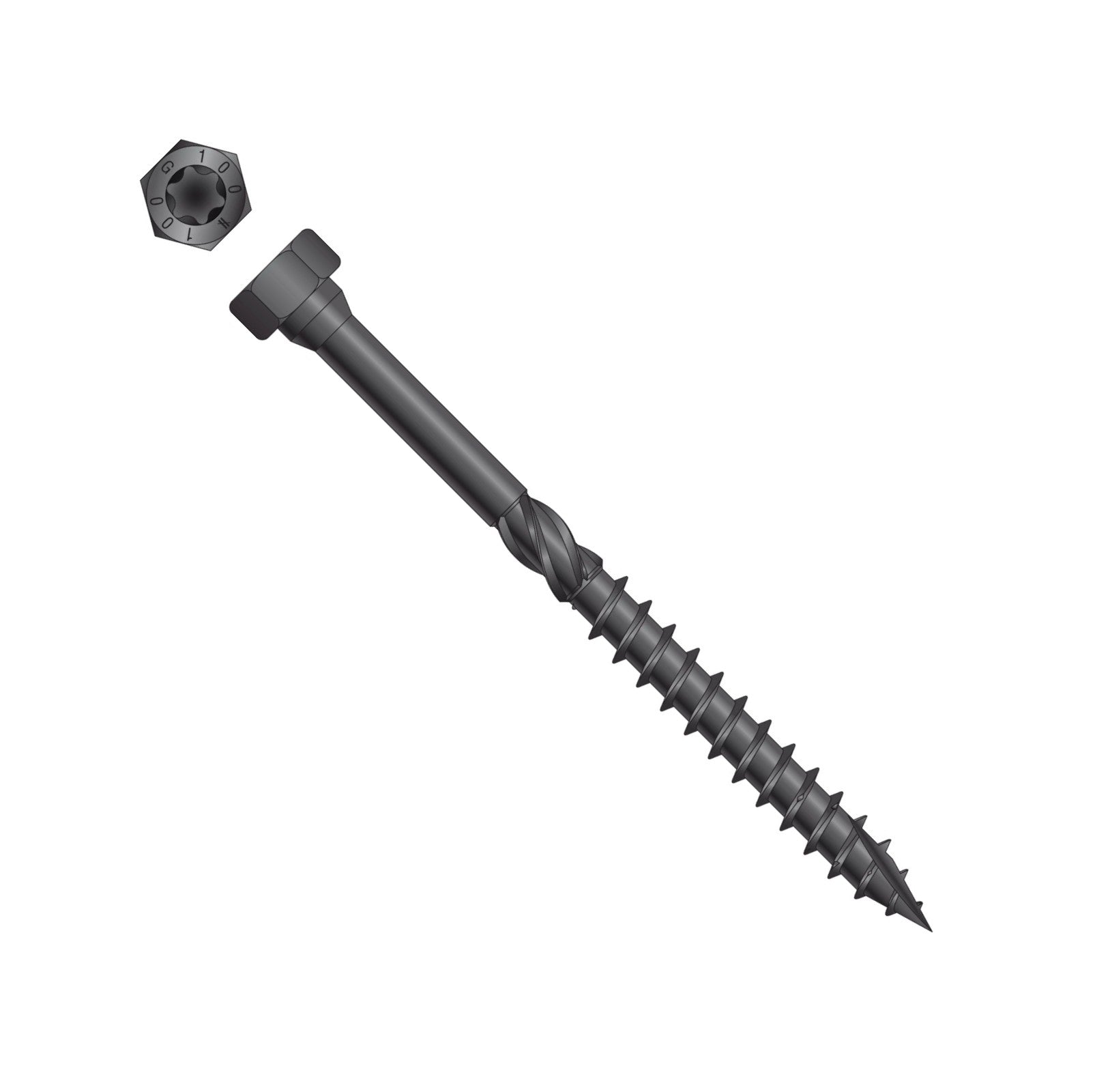 Simpson Strong-Tie SDHR metal to wood combo head screw black e coat