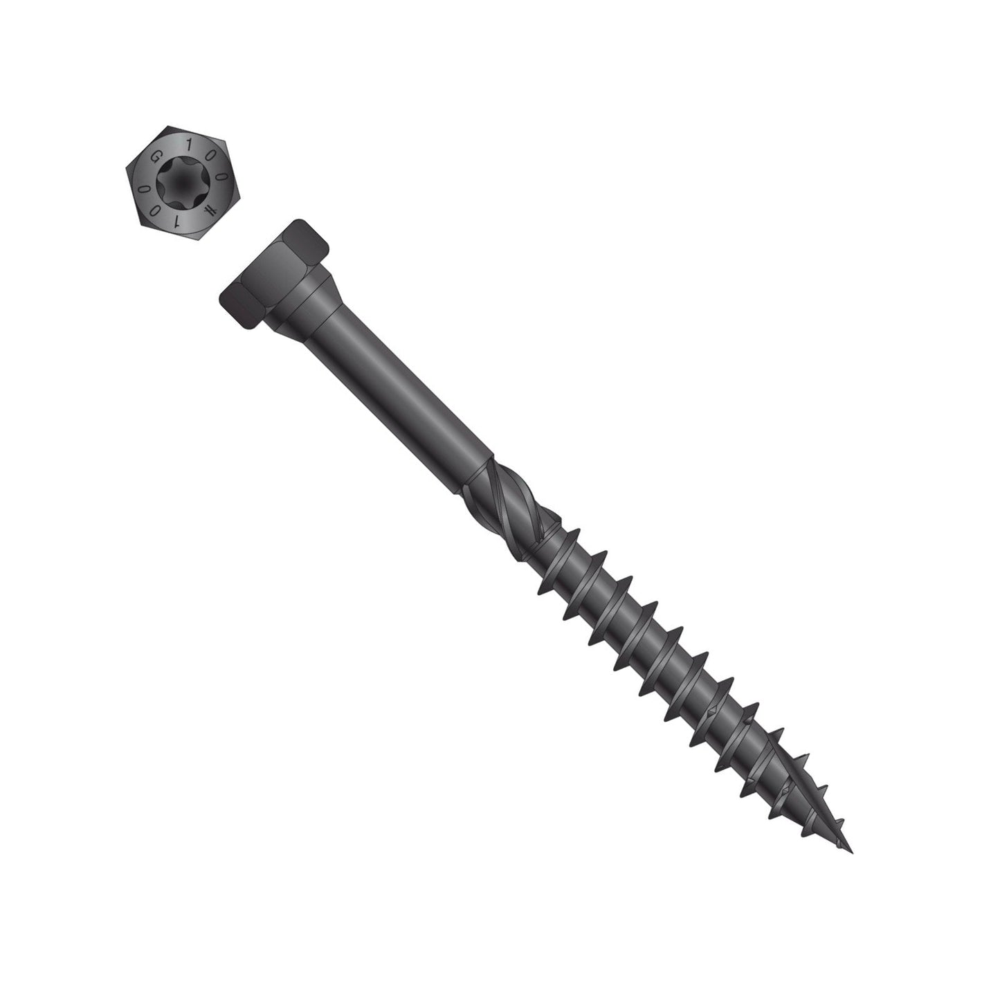 Simpson Strong-Tie SDHR metal to wood combo head screw black e coat