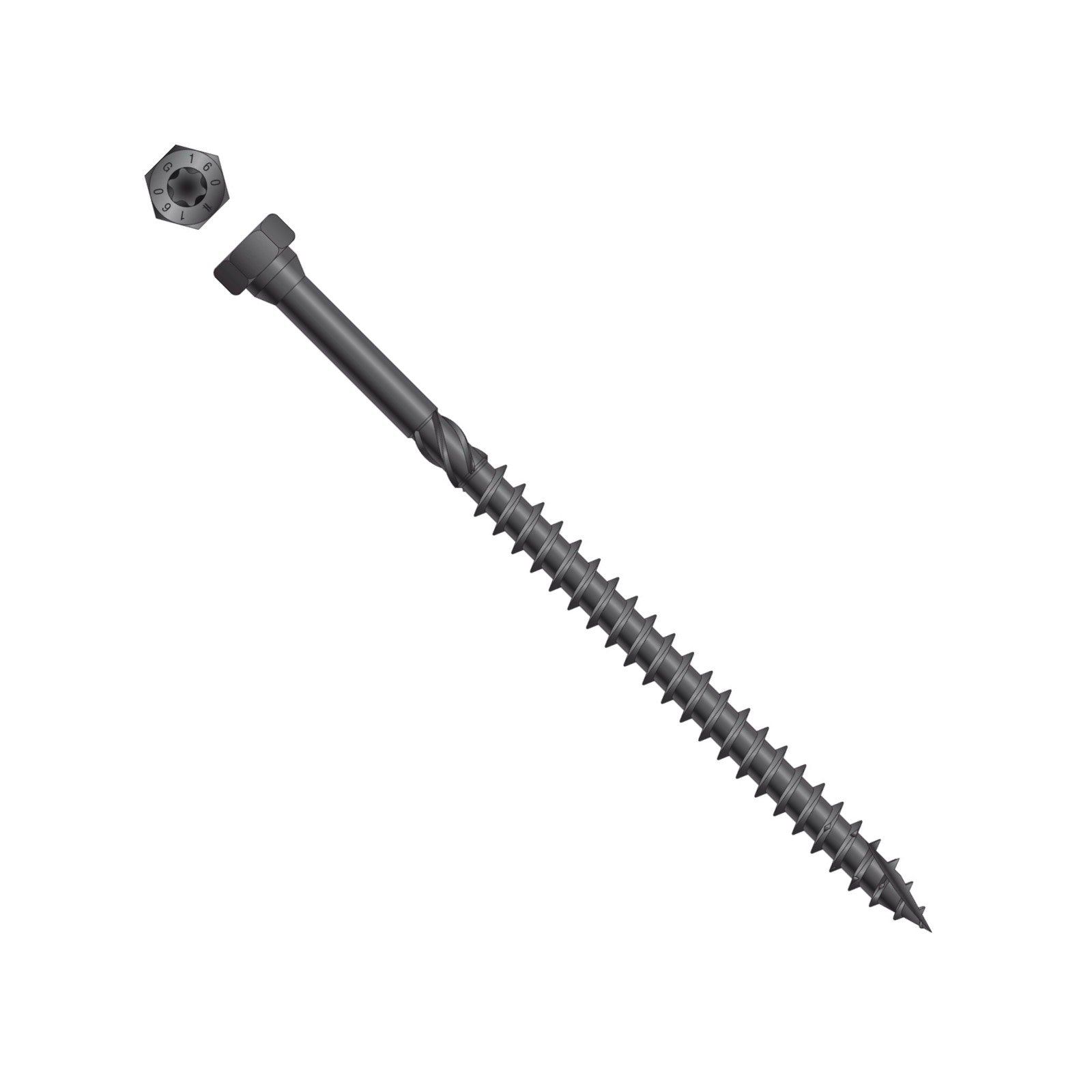 Simpson Strong-Tie SDHR metal to wood combo head screw black e coat