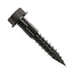 Simpson Strong-Tie 1/4" x 1-1/2" Outdoor Accents Heavy-Duty Connector Screw - Double Barrier Coating, Black | Qty. 25
