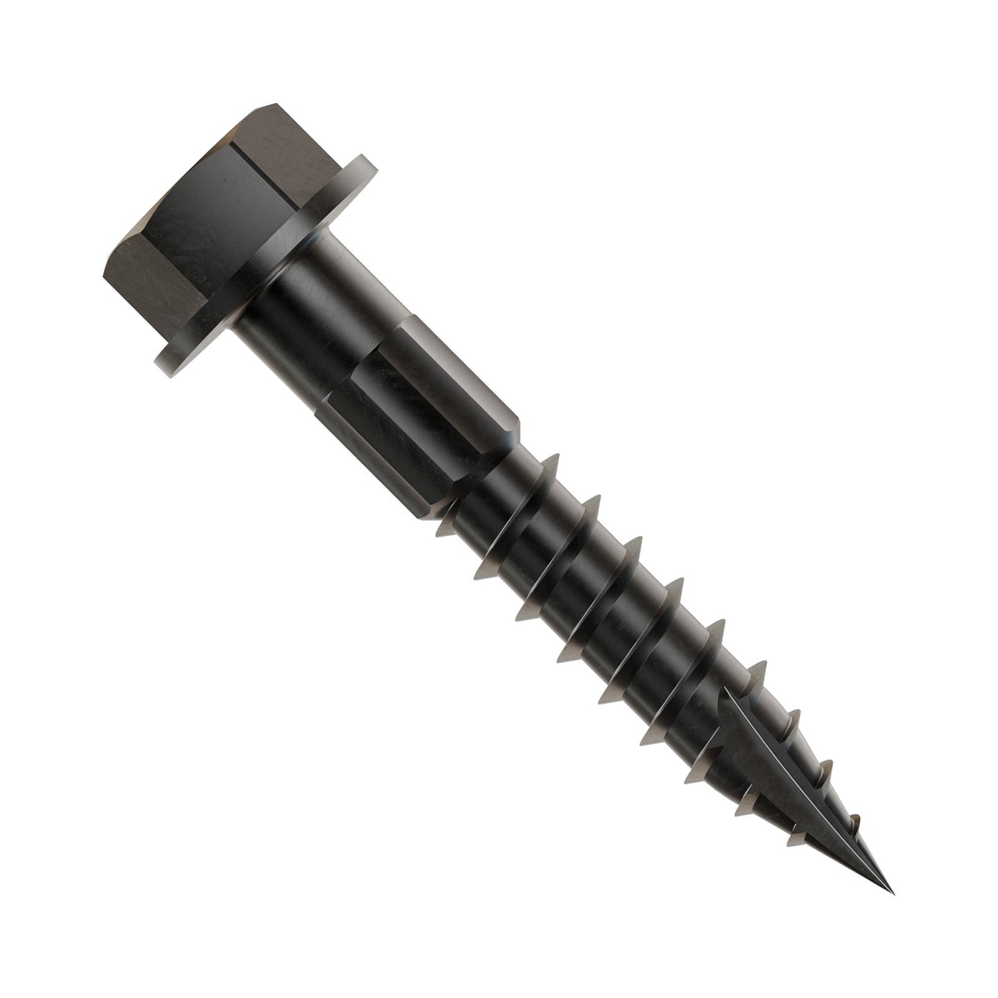 Simpson Strong-Tie 1/4" x 1-1/2" Outdoor Accents Heavy-Duty Connector Screw - Double Barrier Coating, Black | Qty. 25