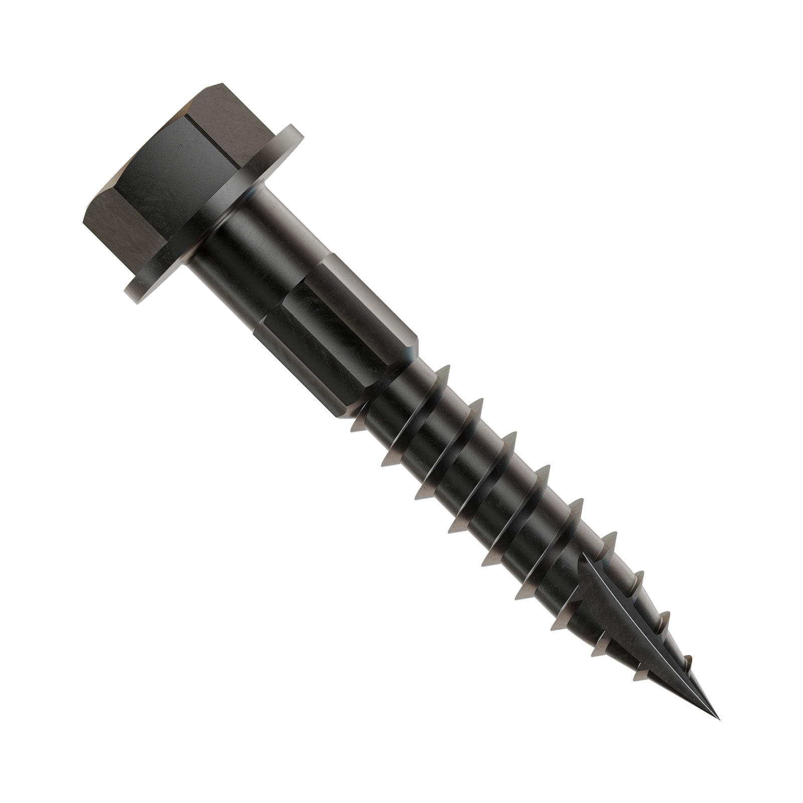 Simpson Strong-Tie 1/4" x 1-1/2" Outdoor Accents Heavy-Duty Connector Screw - Double Barrier Coating, Black | Qty. 25