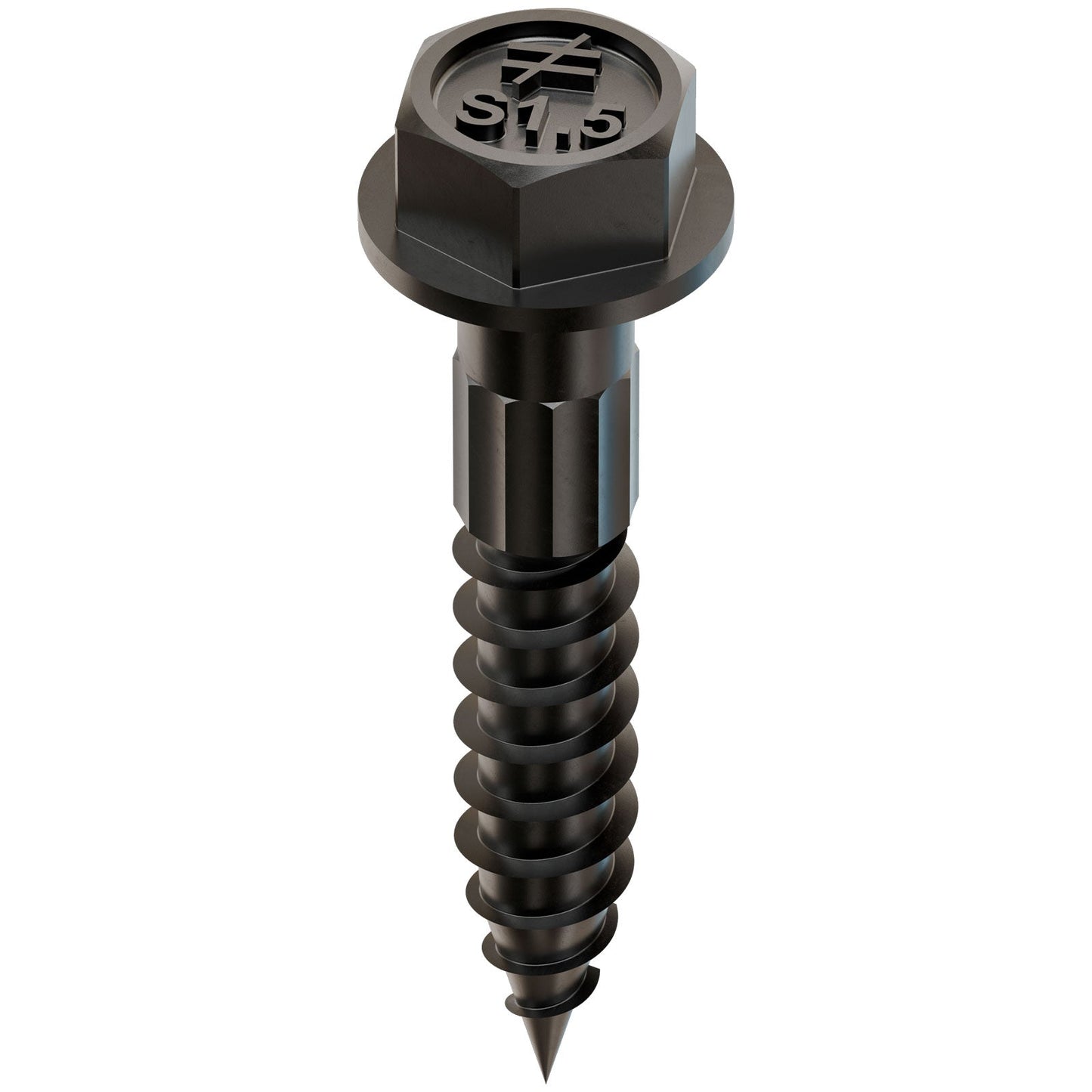 Simpson Strong-Tie 1/4" x 1-1/2" Outdoor Accents Heavy-Duty Connector Screw - Double Barrier Coating, Black | Qty. 25