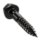 Simpson Strong-Tie 1/4" x 1-1/2" Outdoor Accents Heavy-Duty Connector Screw - Double Barrier Coating, Black | Qty. 25