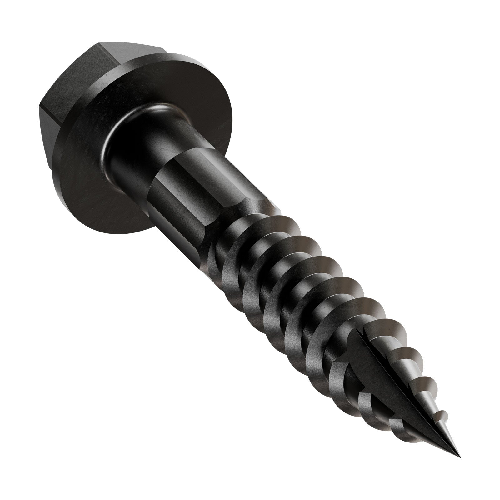 Simpson Strong-Tie 1/4" x 1-1/2" Outdoor Accents Heavy-Duty Connector Screw - Double Barrier Coating, Black | Qty. 25