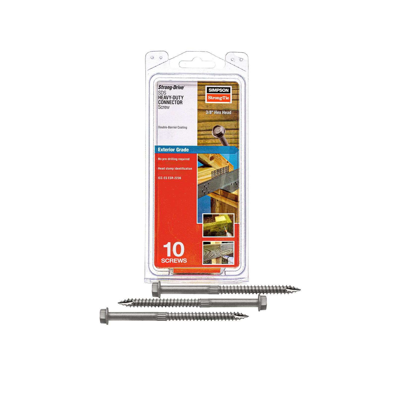 Screw pack with screws on a white background