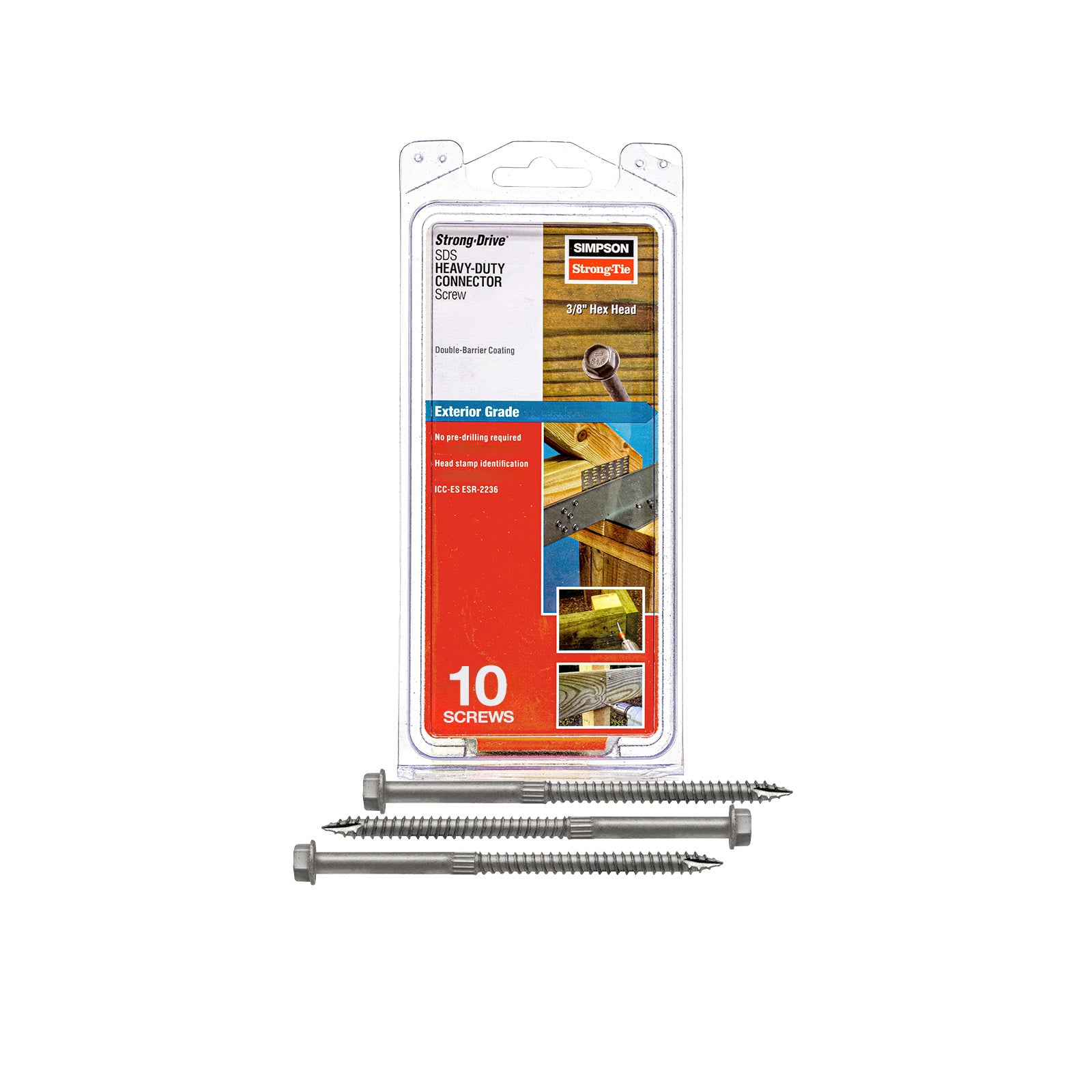 Emerson exterior grade screws in packaging on a white background