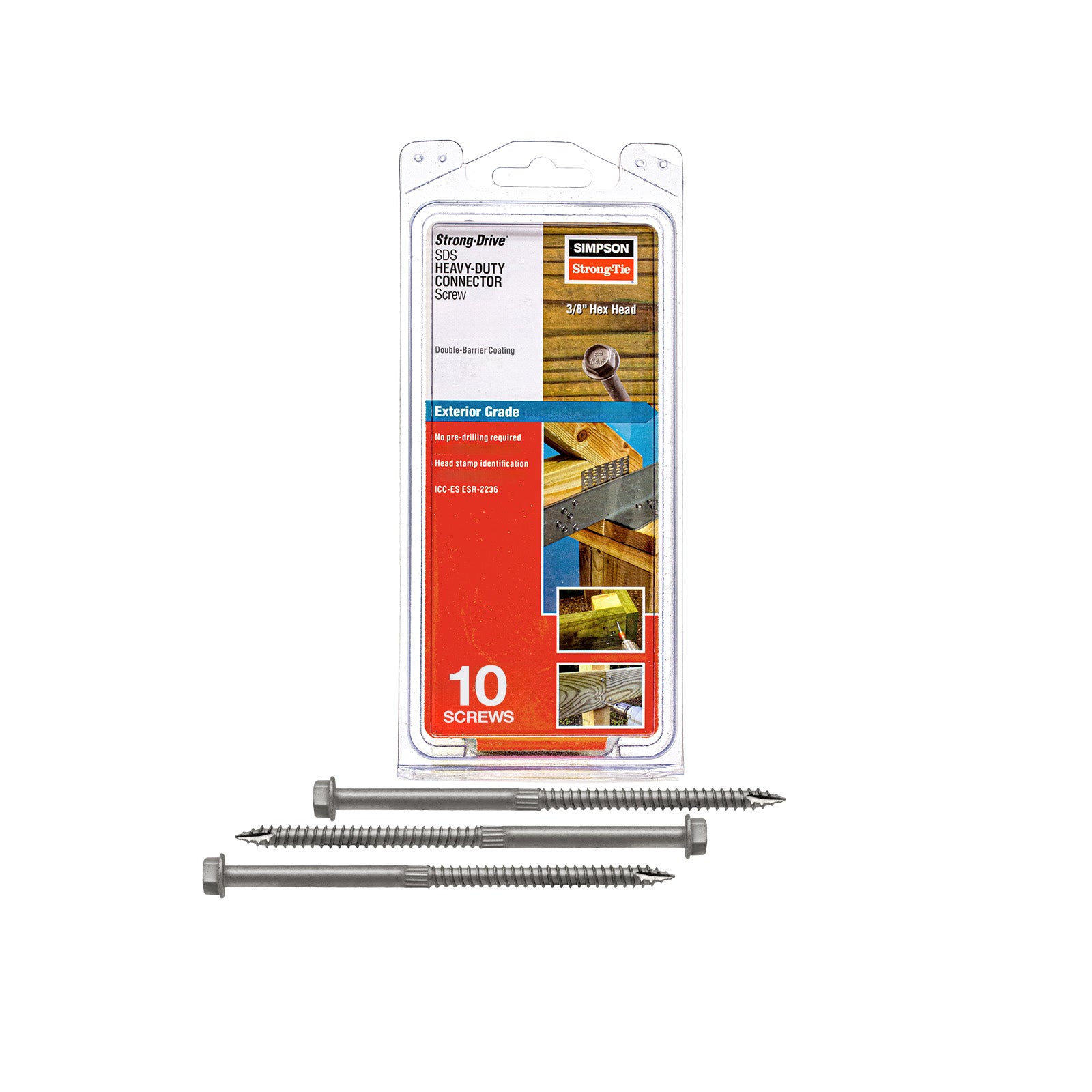 Screw pack with screws on a white background
