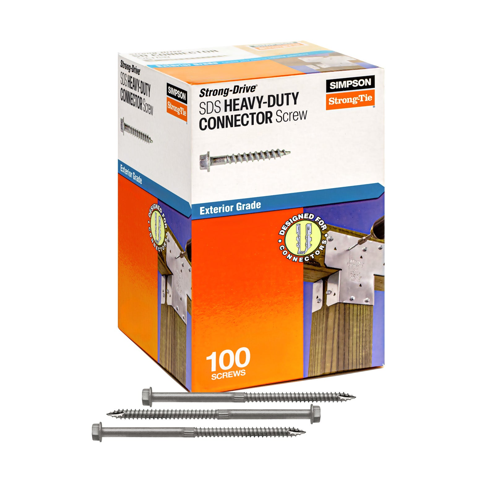 1/4" x 5" Strong-Tie SDS25500MB Heavy-Duty Connector Screw - Double-Barrier Coating, Pkg 100