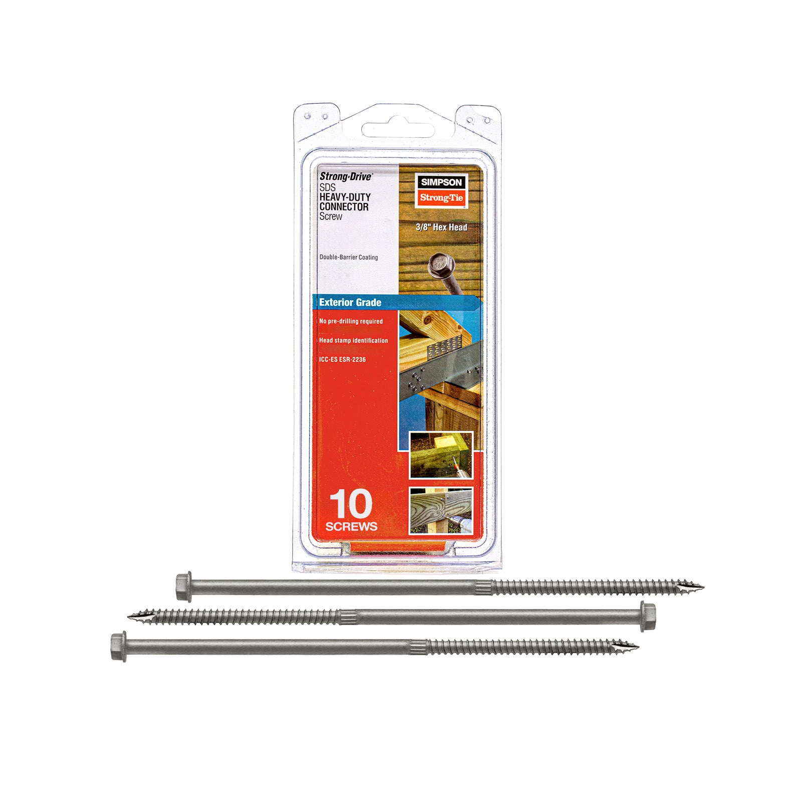 Packaged screws with a visible brand label on a white background