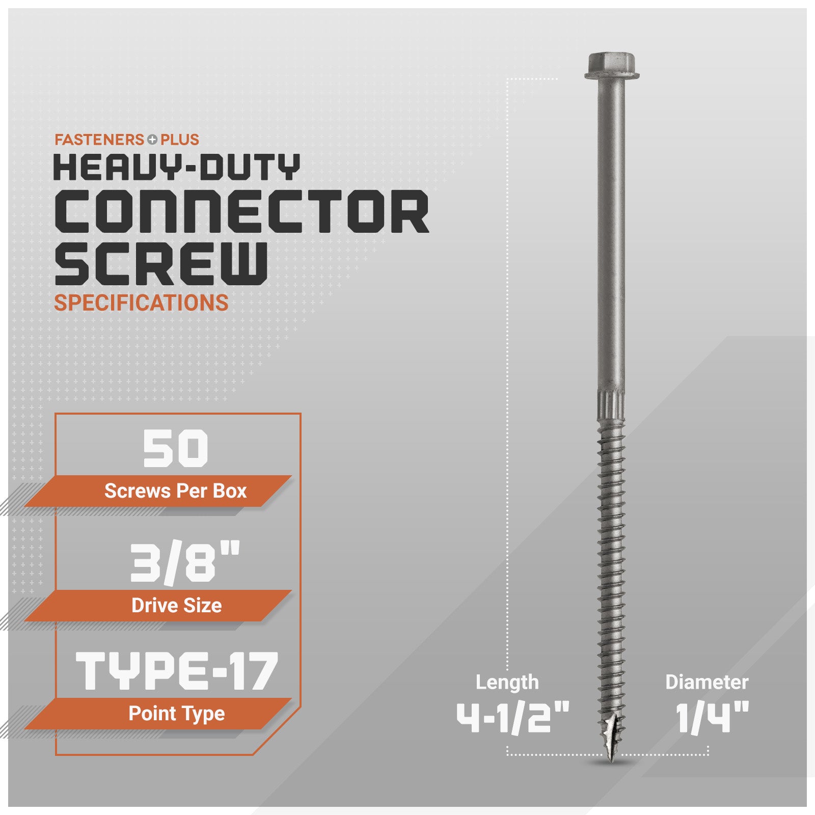heavy duty connector screw specs