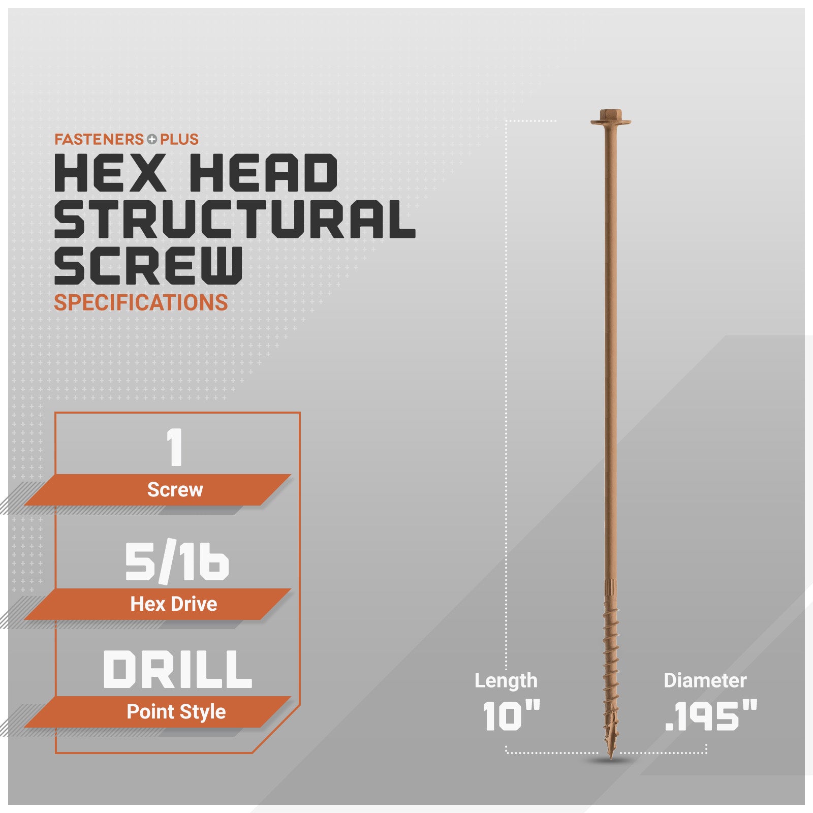 hex head structural screws specifications