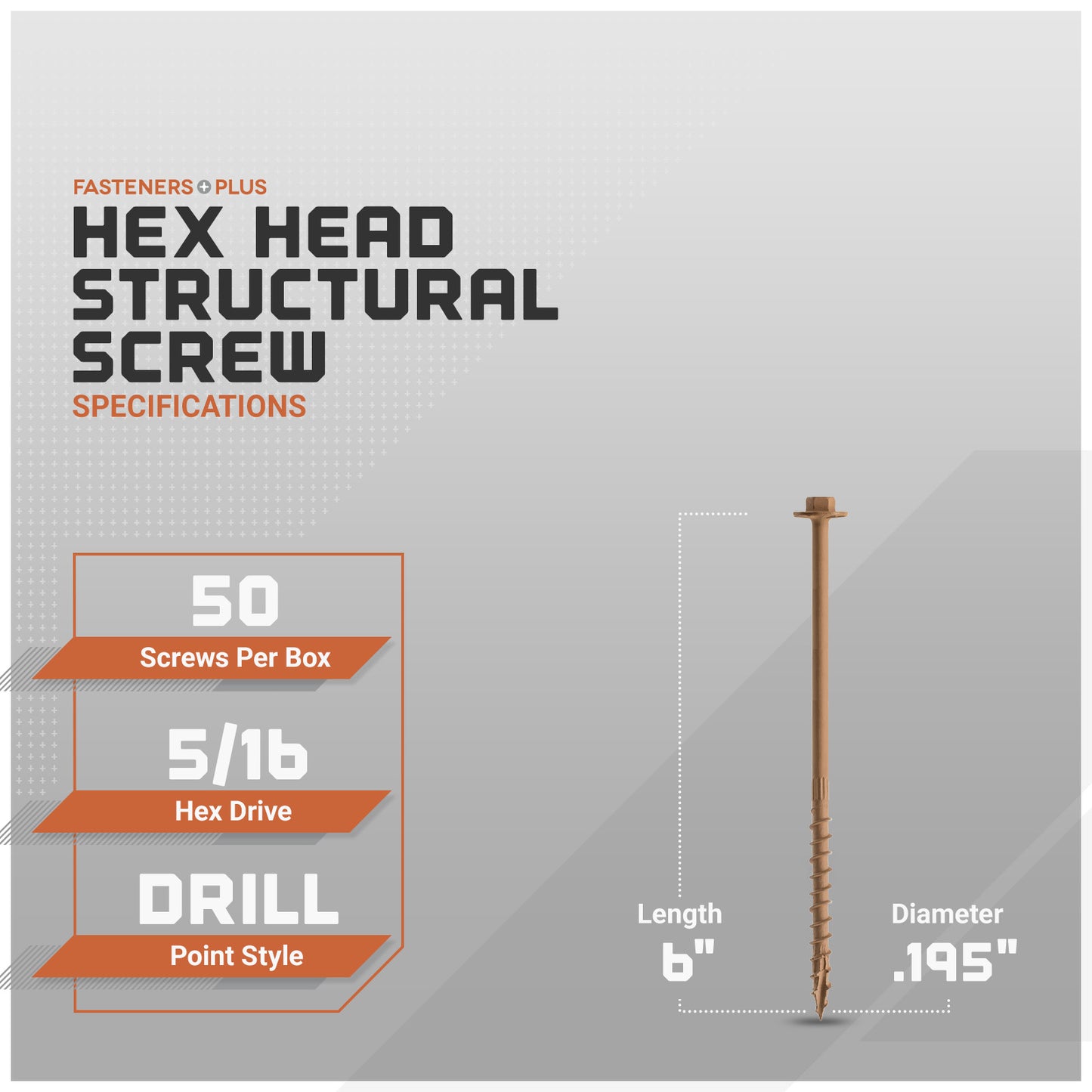 hex head structural screws specifications