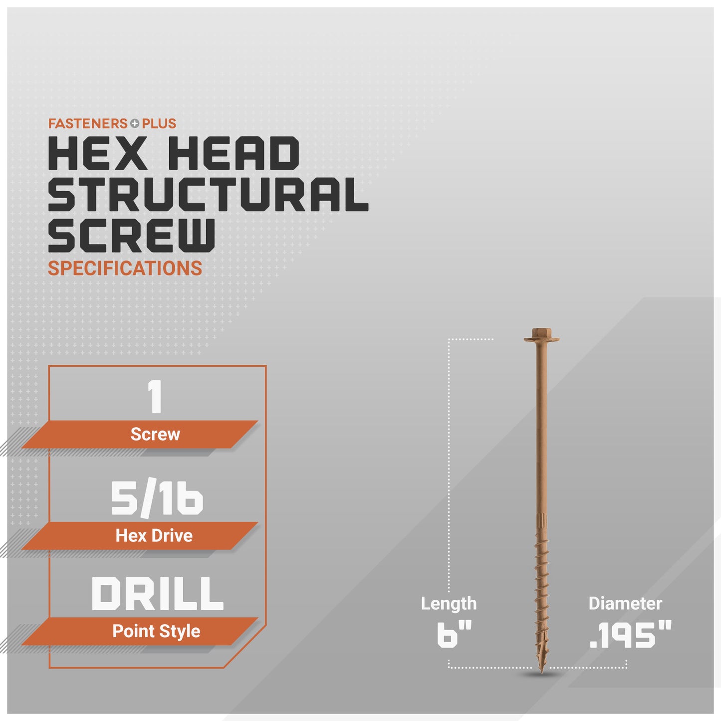 hex head structural screws specifications
