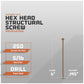 hex head structural screws specifications