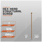 hex head structural screws specifications