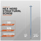 hex head structural screws specifications
