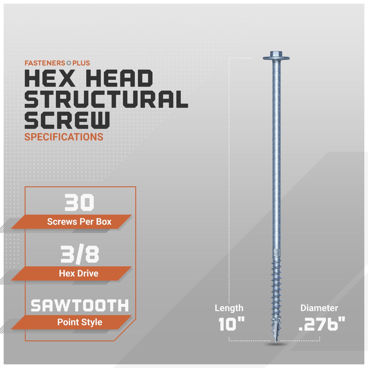 hex head structural screws specifications