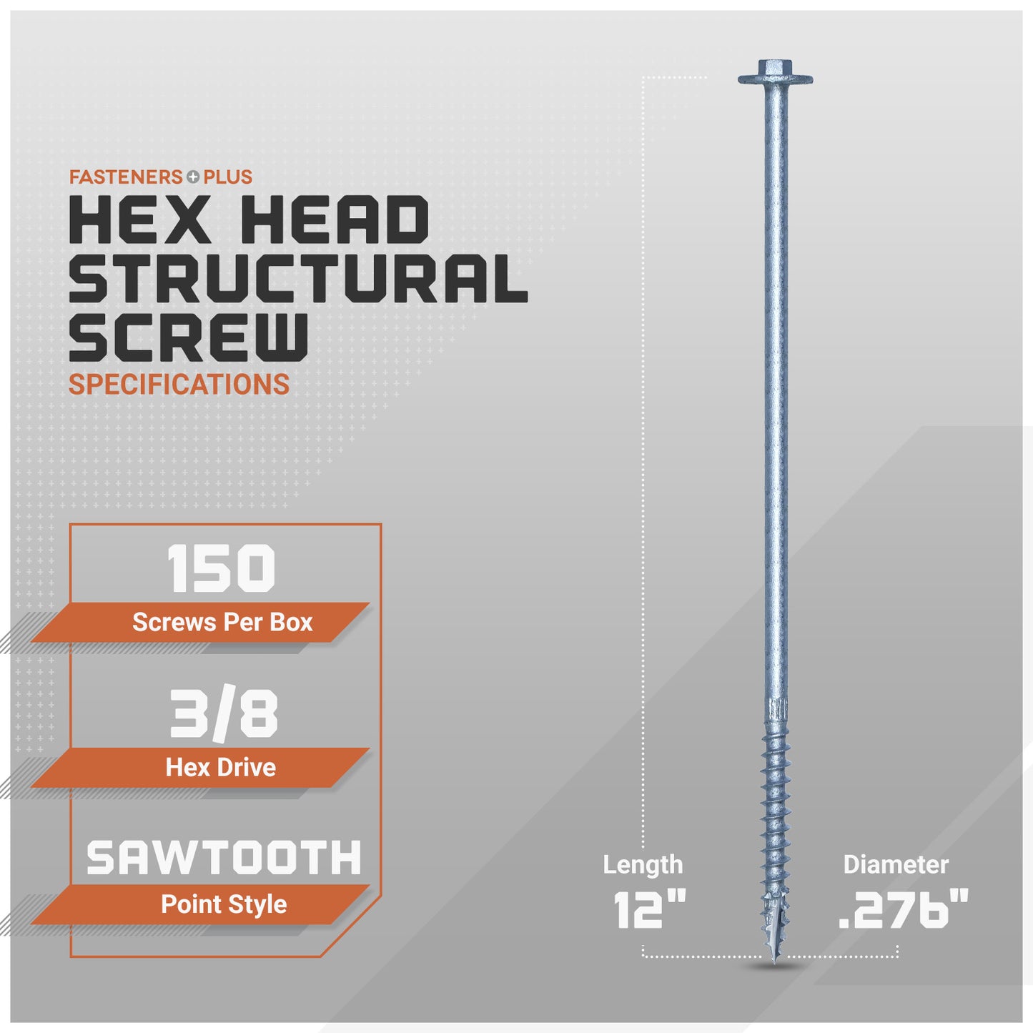 hex head structural screws specifications
