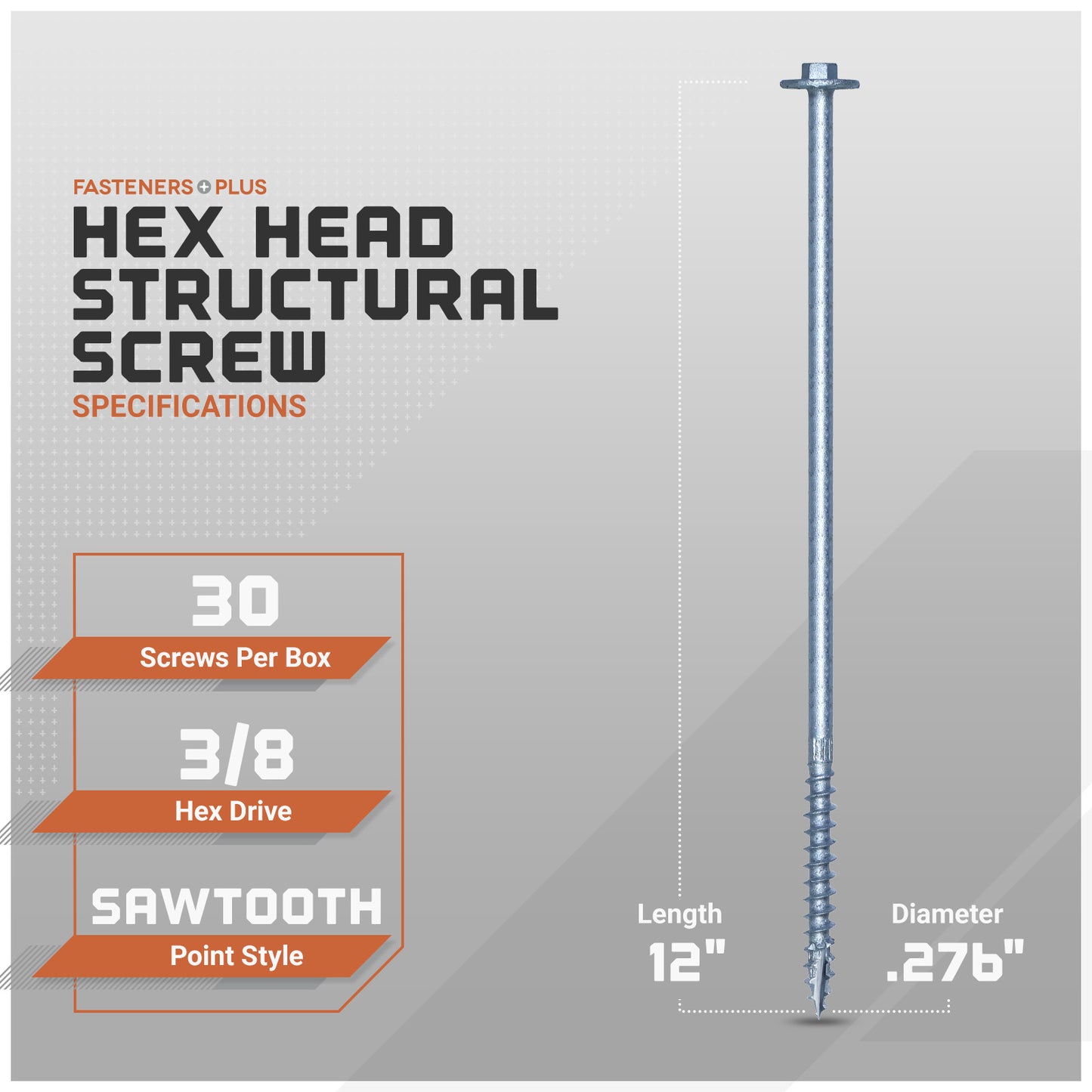 hex head structural screws specifications