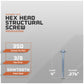 hex head structural screws specifications
