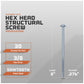 hex head structural screws specifications
