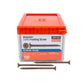 Box of Simpson Strong-Tie framing screws with screws in front on a white background