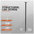 Structural log screw with specifications on a gray background