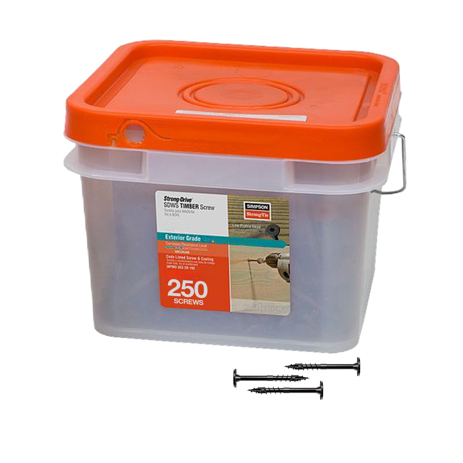 0.220" x 3" Strong-Tie SDWS22300DBBMB  Timber Screw - Double Barrier Coating, Black, Pkg 250