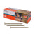Box of Simpson Strong-Tie screws with three screws displayed in front on a white background