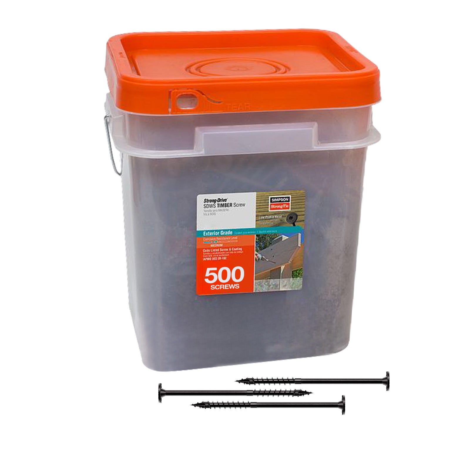 0.220" x 6" Strong-Tie SDWS22600DBB  Timber Screw - Double Barrier Coating, Black, Pkg 500