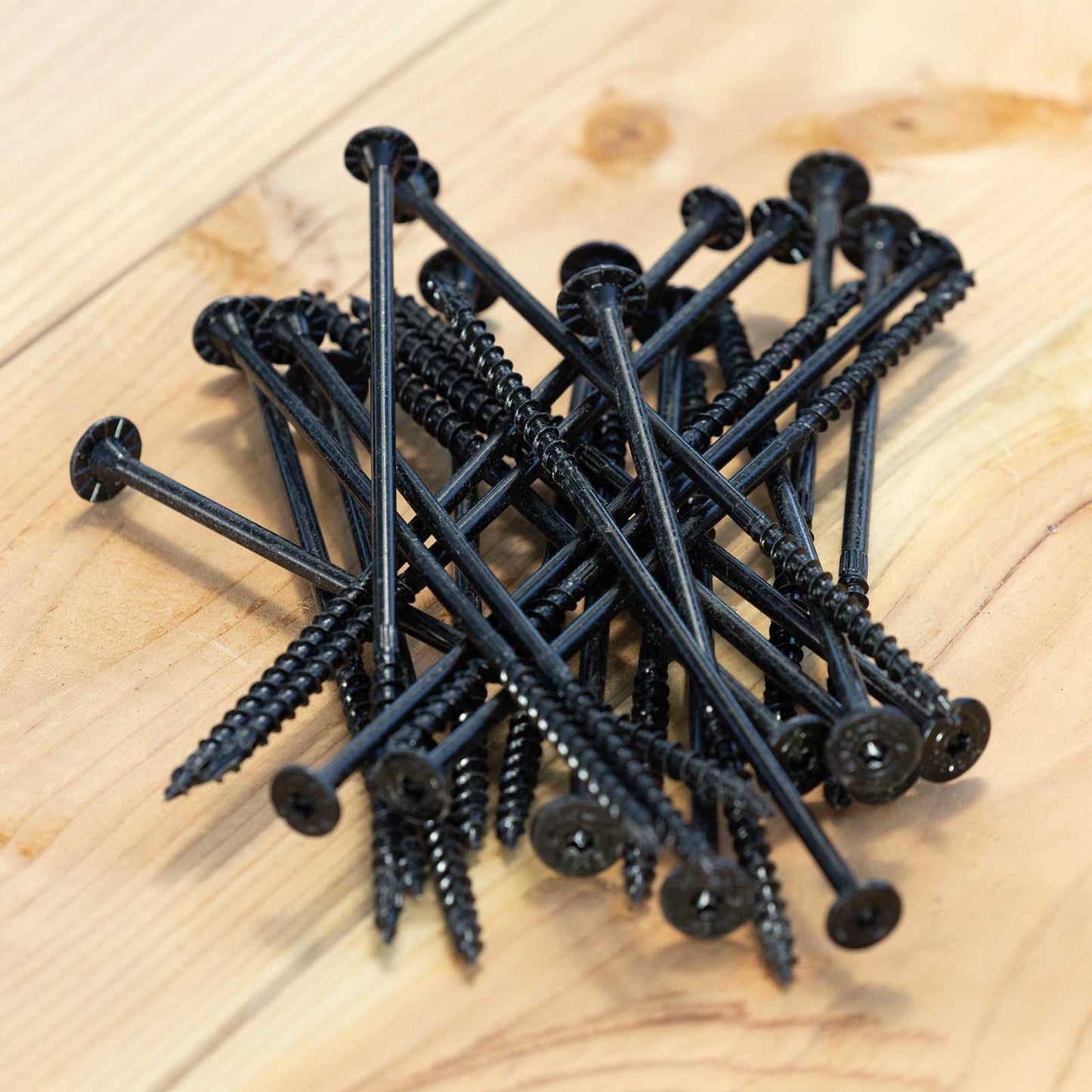 group of SDWS DBB Black Timber Screws - under head nibs