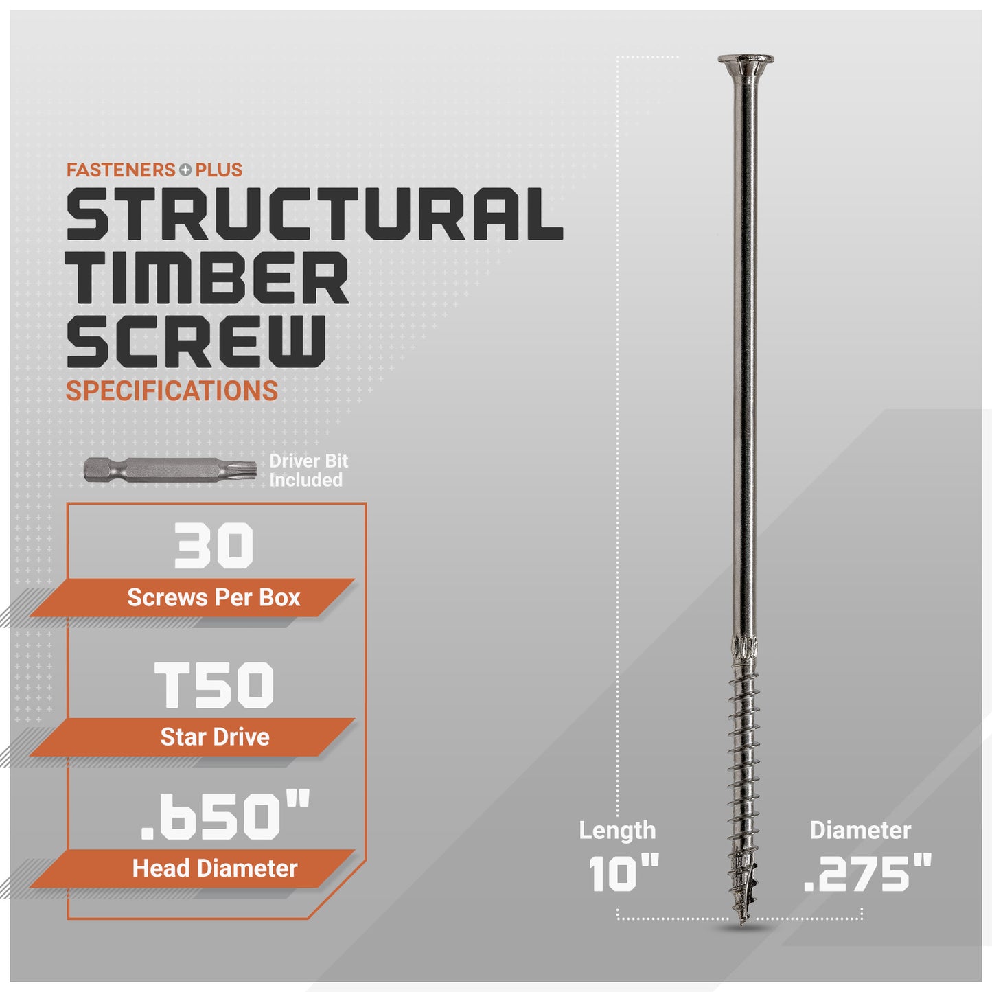 structural timber screw - specifications