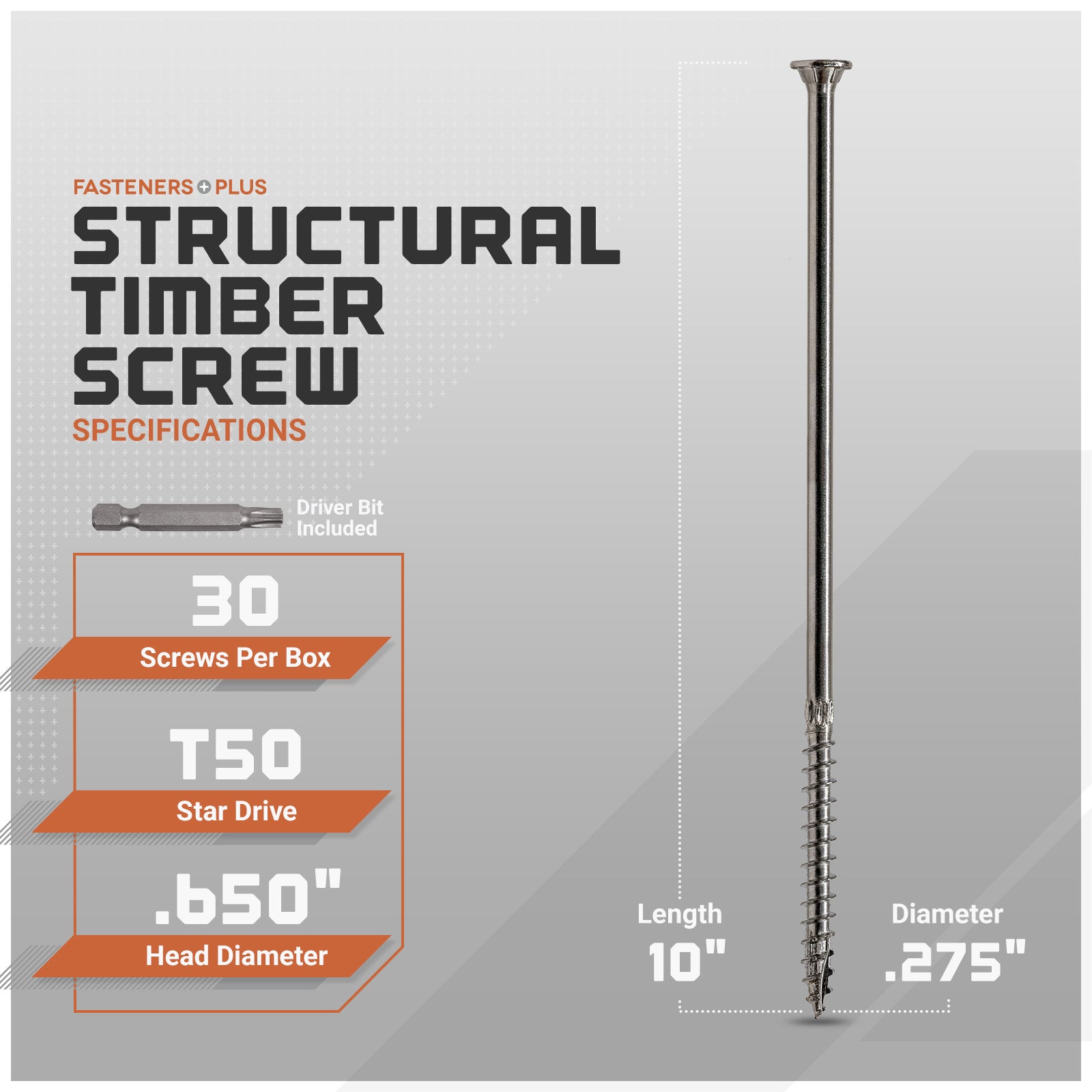 structural timber screw - specifications