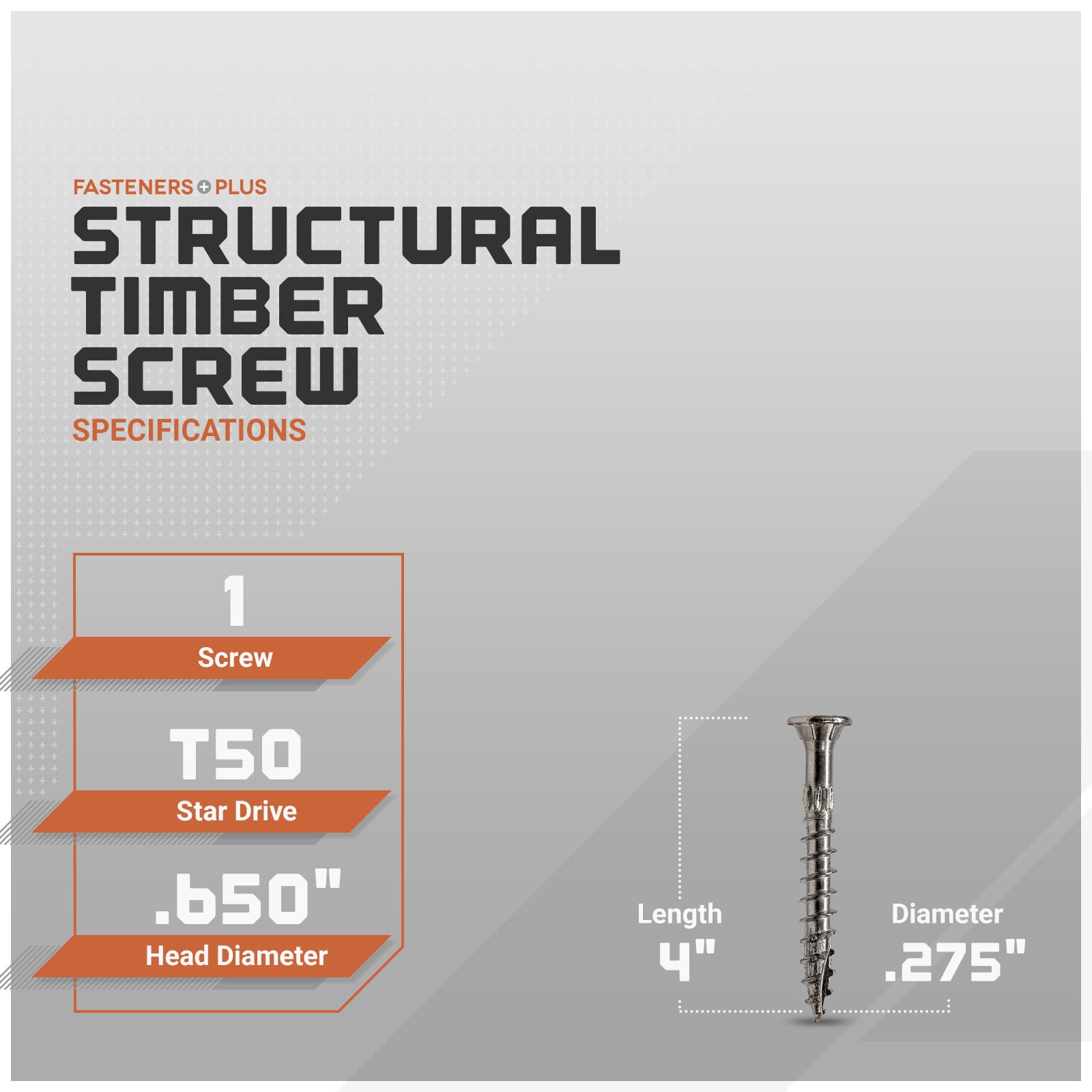 structural timber screw - specifcations