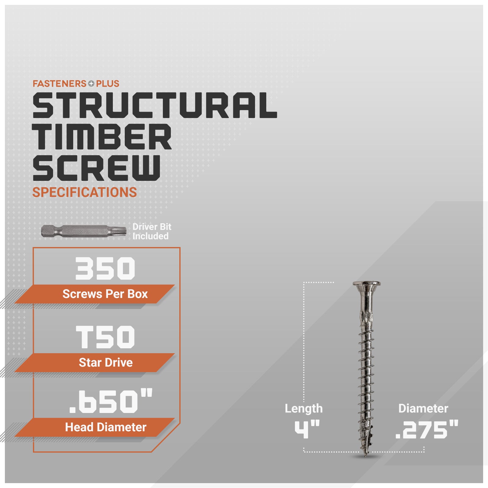 structural timber screw - specifications