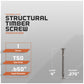 0.276" x 4" Strong-Tie SDWS27400SS-RP1 Timber Screw - 316 Stainless Steel, Pkg 1